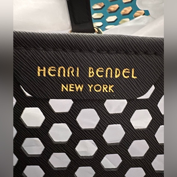 Henri Bendel Bundle: Saffiano Tote, Slim Wallet, Natasha Charm + Flame Pin - Picture 4 of 13